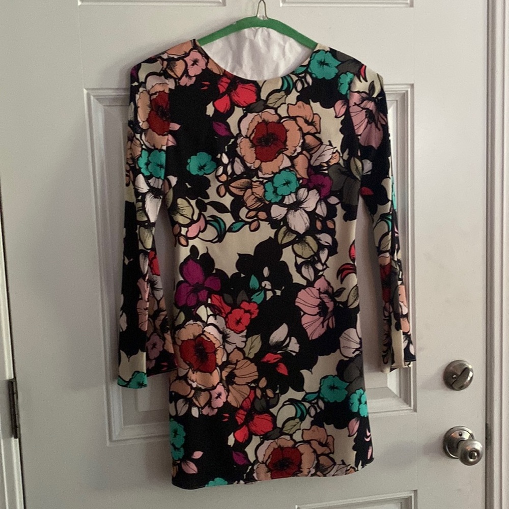 Express size 2 long sleeve dress open back